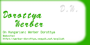 dorottya werber business card